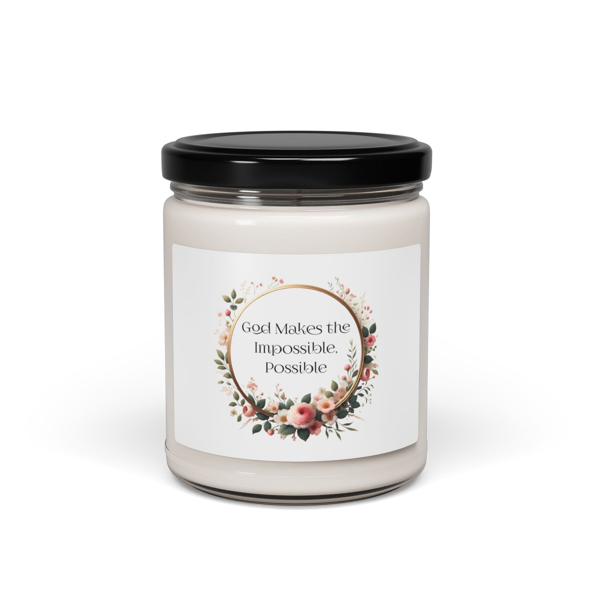 God Makes the Impossible, Possible Scented Soy Candle, 9oz - Joyful Grace