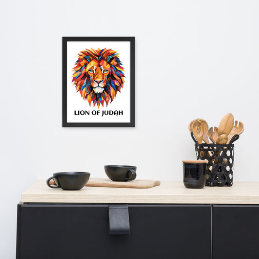 Lion of Judah Framed Poster - Joyful Grace